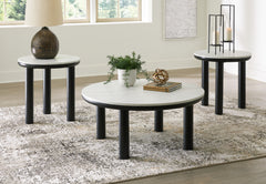 Elite Furniture Outlet - Ashley Furniture - Xandrum Table (Set of 3) - Occasional Table Set (3/CN) / Black/White - T159-13