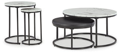 Elite Furniture Outlet - Ashley Furniture - Jusmour Table (Set of 4) - Occasional Nesting TBL (4/CN) / Black/White - T161-14