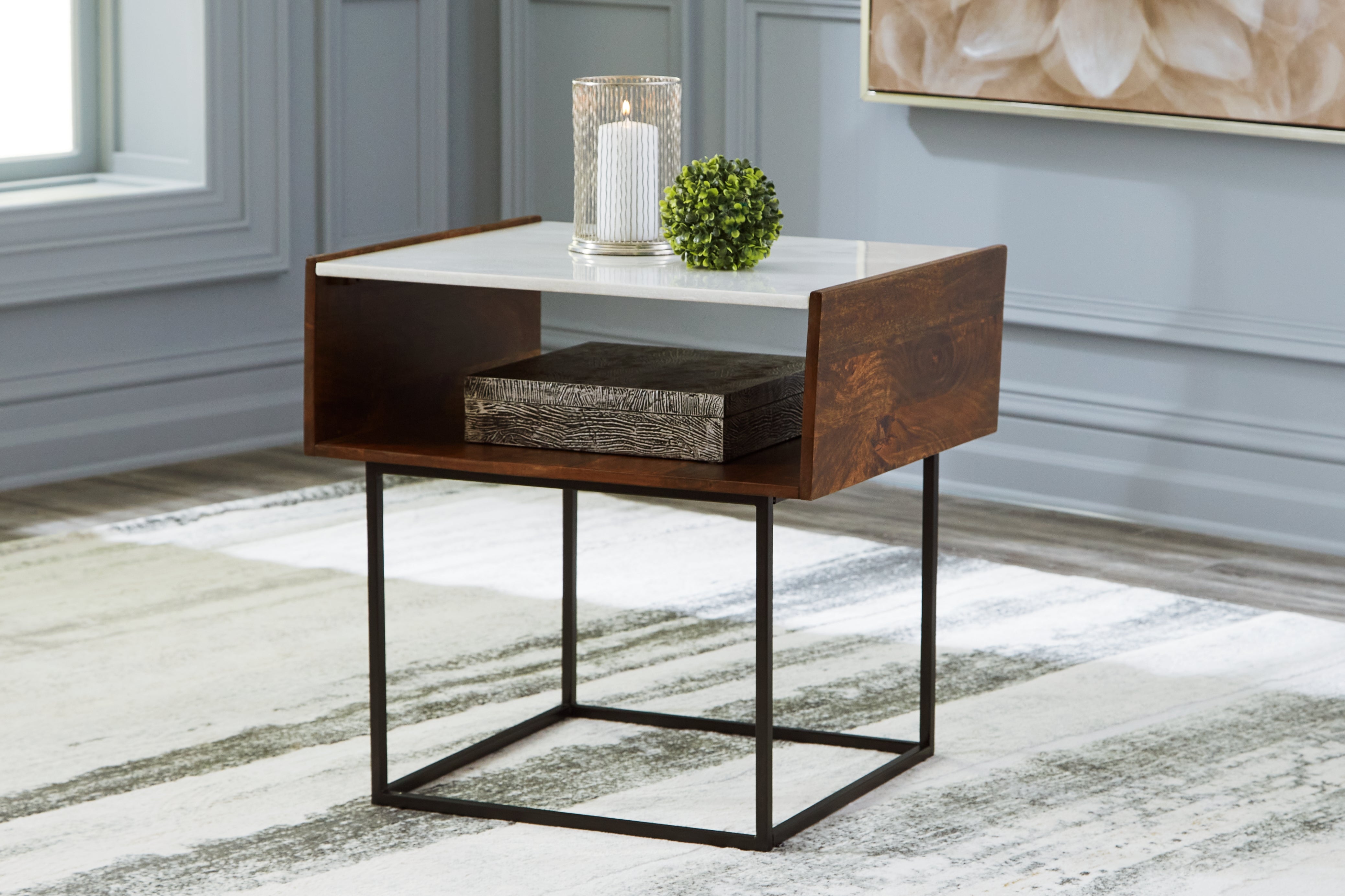 Elite Furniture Outlet - Ashley Furniture - Rusitori End Table - Rectangular End Table / Multi - T169-3