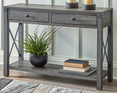 Elite Furniture Outlet - Ashley Furniture - Freedan Sofa/Console Table - Console Sofa Table / Grayish Brown - T175-4