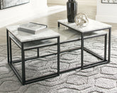 Elite Furniture Outlet - Ashley Furniture - Donnesta Table (Set of 3) - Occasional Table Set (3/CN) / Gray/Black - T182-13