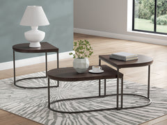 Elite Furniture Outlet - Ashley Furniture - Vanmore Table (Set of 3) - Occasional Table Set (3/CN) / Dark Brown - T199-13