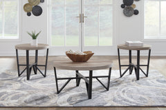 Elite Furniture Outlet - Ashley Furniture - Deanlee Table (Set of 3) - Occasional Table Set (3/CN) / Grayish Brown/Black - T235-13