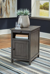 Elite Furniture Outlet - Ashley Furniture - Treytown Chairside End Table - Chair Side End Table / Black - T300-617