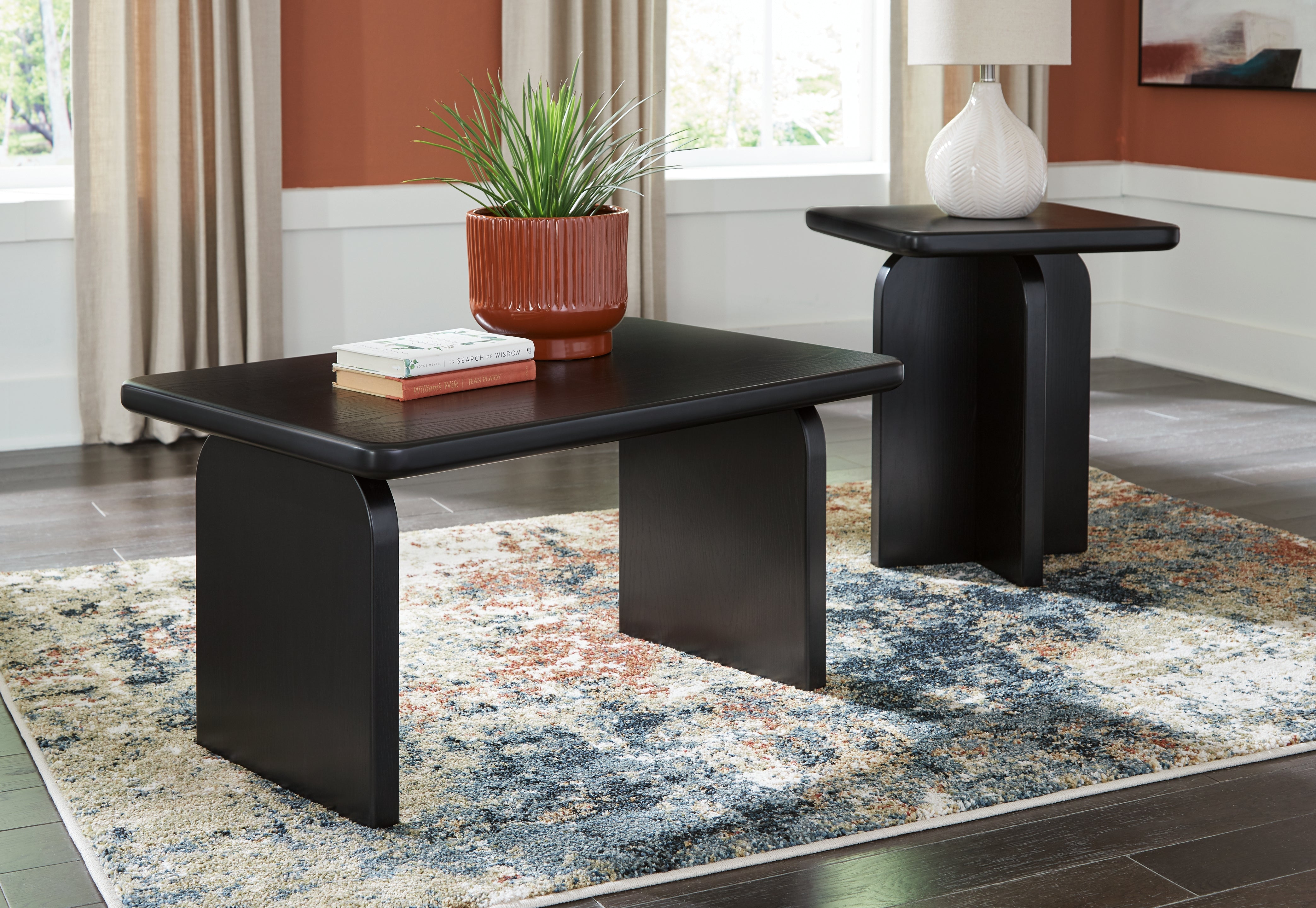 Elite Furniture Outlet - Ashley Furniture - Mitchalli Table (Set of 2) - Occasional Table Set (Set of 2) / Black - T313-12