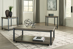 Elite Furniture Outlet - Ashley Furniture - Wilmaden Table (Set of 3) - Occasional Table Set (3/CN) / Gray/Black - T393-13