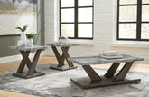 Elite Furniture Outlet - Ashley Furniture - Bensonale Table (Set of 3) - Occasional Table Set (3/CN) / Brown/Gray - T400-13