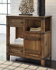 Elite Furniture Outlet - Ashley Furniture - Roybeck Accent Cabinet - Accent Cabinet / Light Brown/Bronze - T411-40