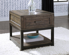 Elite Furniture Outlet - Ashley Furniture - Johurst End Table - Rectangular End Table / Grayish Brown - T444-3