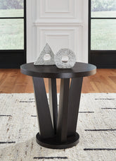 Elite Furniture Outlet - Ashley Furniture - Chasinfield End Table - Round End Table / Dark Brown - T458-6