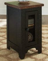 Elite Furniture Outlet - Ashley Furniture - Valebeck Chairside End Table - Chair Side End Table / Black/Brown - T468-7