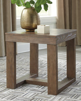 Elite Furniture Outlet - Ashley Furniture - Cariton End Table - Square End Table / Gray - T471-2