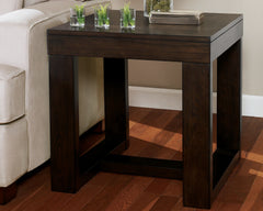 Elite Furniture Outlet - Ashley Furniture - Watson End Table - Square End Table / Dark Brown - T481-2