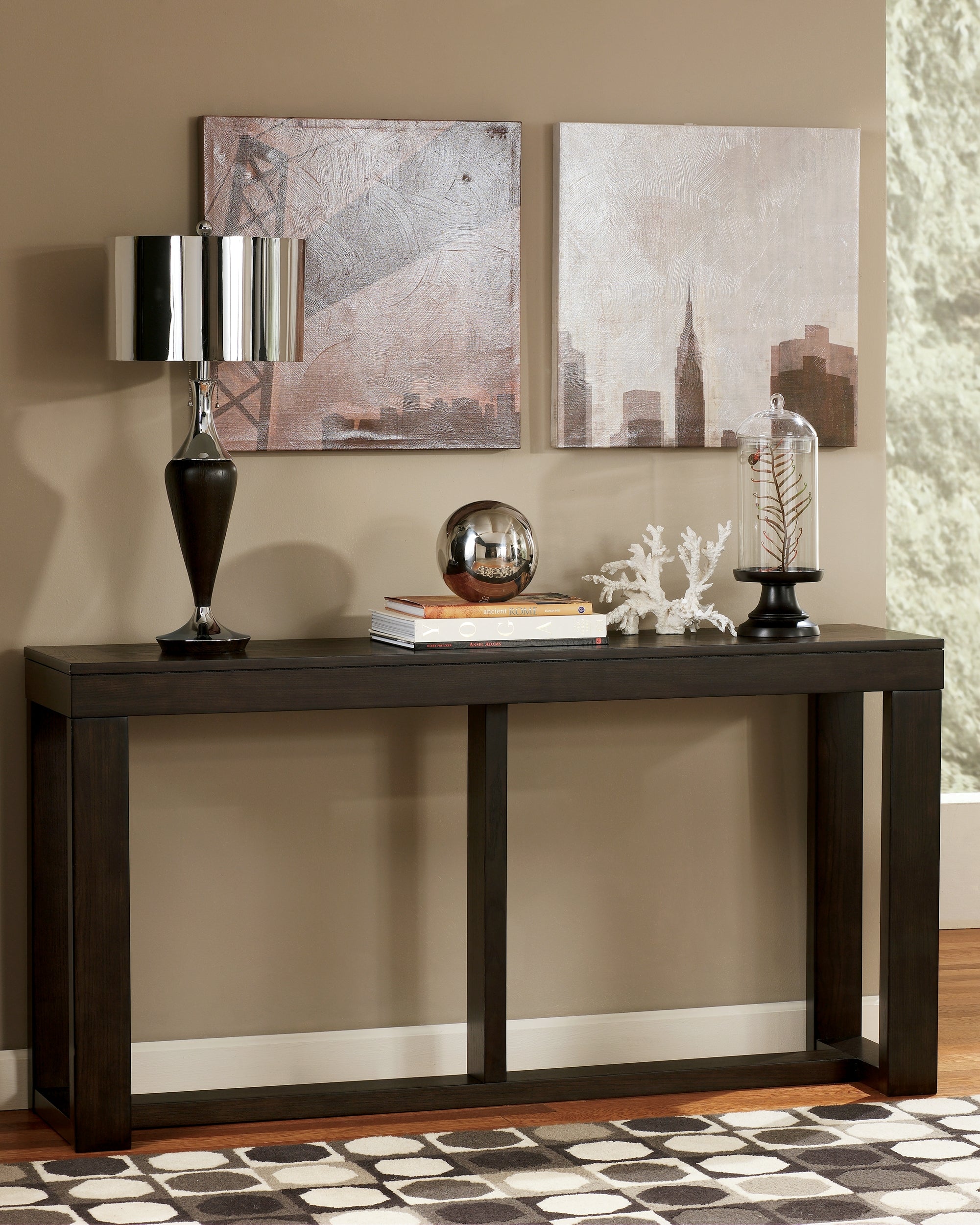 Elite Furniture Outlet - Ashley Furniture - Watson Sofa/Console Table - Sofa Table / Dark Brown - T481-4