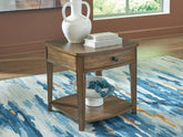 Elite Furniture Outlet - Ashley Furniture - Burkbyer End Table - Rectangular End Table / Brown - T513-3