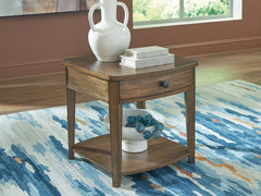 Elite Furniture Outlet - Ashley Furniture - Burkbyer End Table - Rectangular End Table / Brown - T513-3