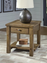 Elite Furniture Outlet - Ashley Furniture - Vandenmore End Table - Rectangular End Table / Medium Brown - T539-3