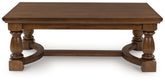 Elite Furniture Outlet - Ashley Furniture - Sturlayne Coffee Table - Rectangular Cocktail Table / Brown - T609-1