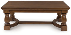 Elite Furniture Outlet - Ashley Furniture - Sturlayne Coffee Table - Rectangular Cocktail Table / Brown - T609-1