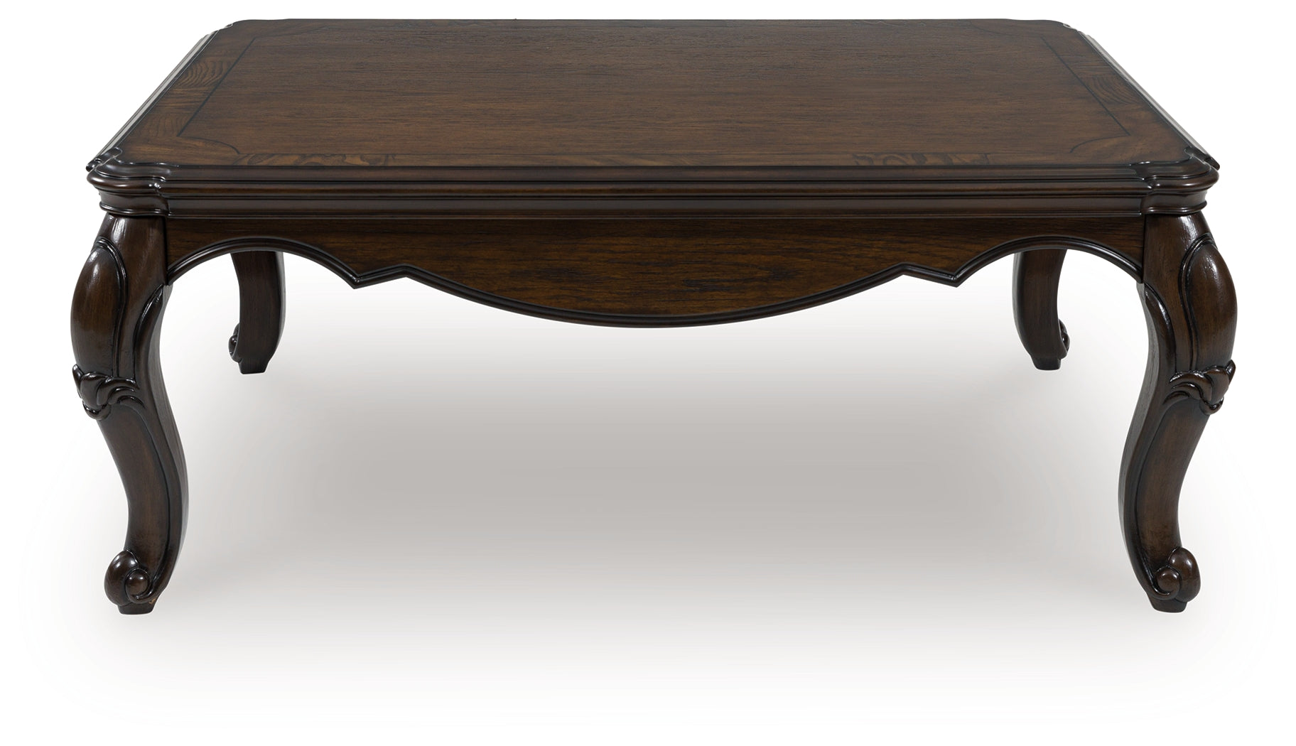Elite Furniture Outlet - Ashley Furniture - Maylee Coffee Table - Rectangular Cocktail Table / Dark Brown - T617-1