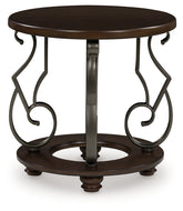 Elite Furniture Outlet - Ashley Furniture - Frallyn End Table - Round End Table / Dark Brown - T623-6