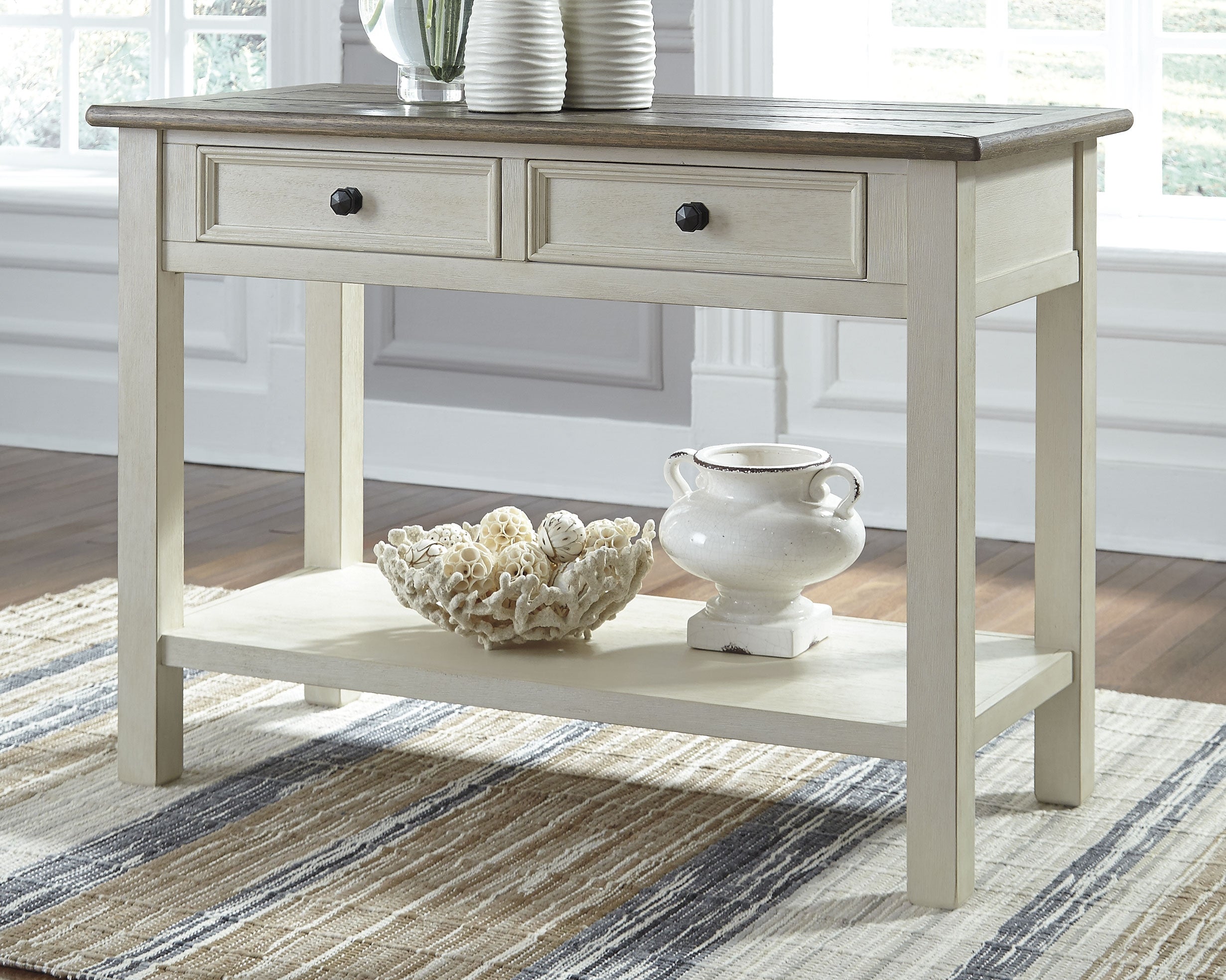 Elite Furniture Outlet - Ashley Furniture - Bolanburg Sofa/Console Table - Sofa Table / Two-tone - T637-4