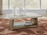 Elite Furniture Outlet - Ashley Furniture - Brendalhouse Coffee Table - Rectangular Cocktail Table / Light Brown - T642-1
