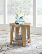 Elite Furniture Outlet - Ashley Furniture - Kristiland End Table - Round End Table / Light Brown - T674-6