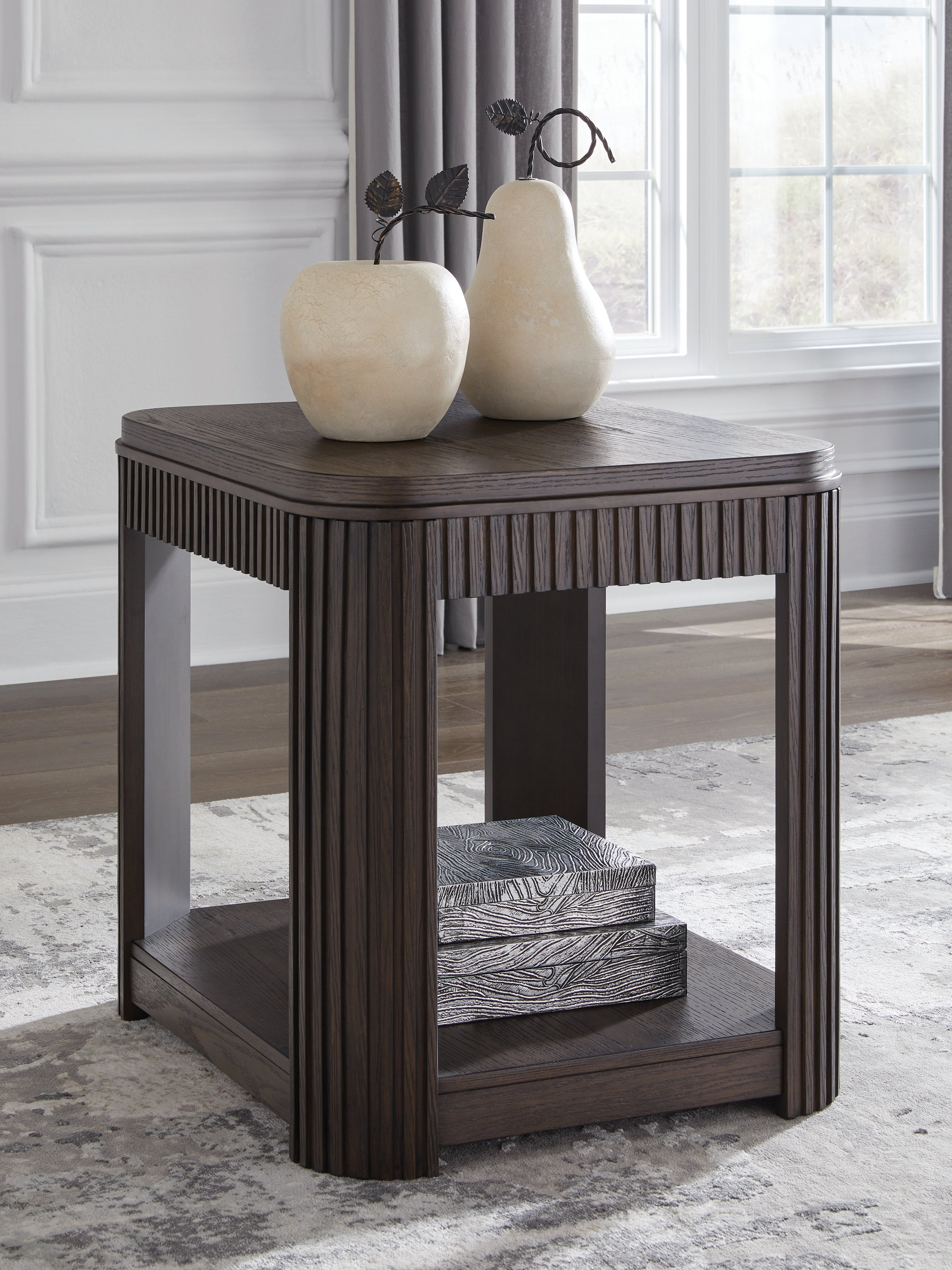 Elite Furniture Outlet - Ashley Furniture - Carlibrie End Table - Rectangular End Table / Warm Brown - T700-3