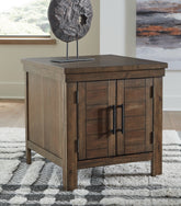 Elite Furniture Outlet - Ashley Furniture - Moriville End Table - Rectangular End Table / Grayish Brown - T731-3