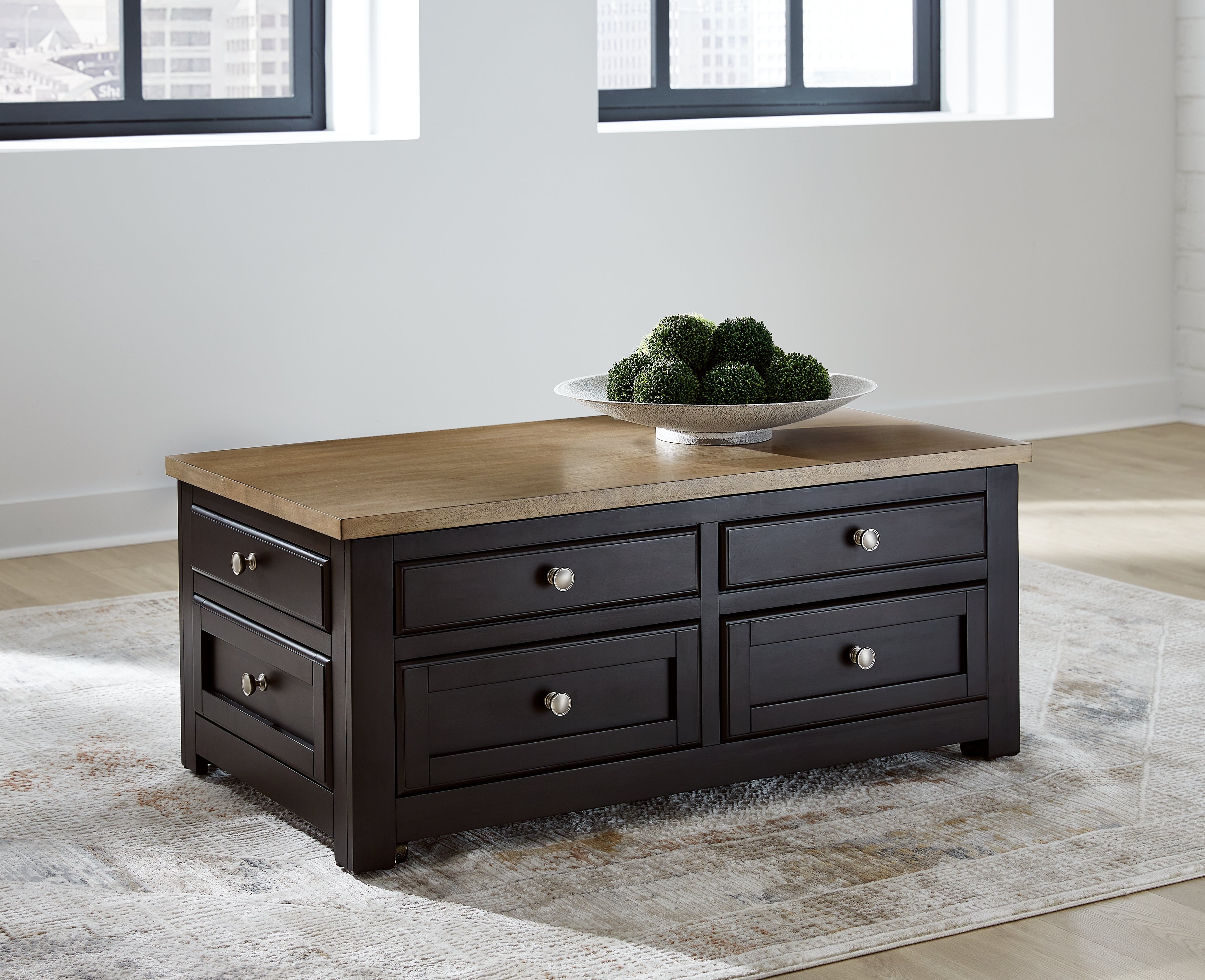 Elite Furniture Outlet - Ashley Furniture - Drazmine Lift-Top Coffee Table - Lift Top Cocktail Table / Brown - T734-20