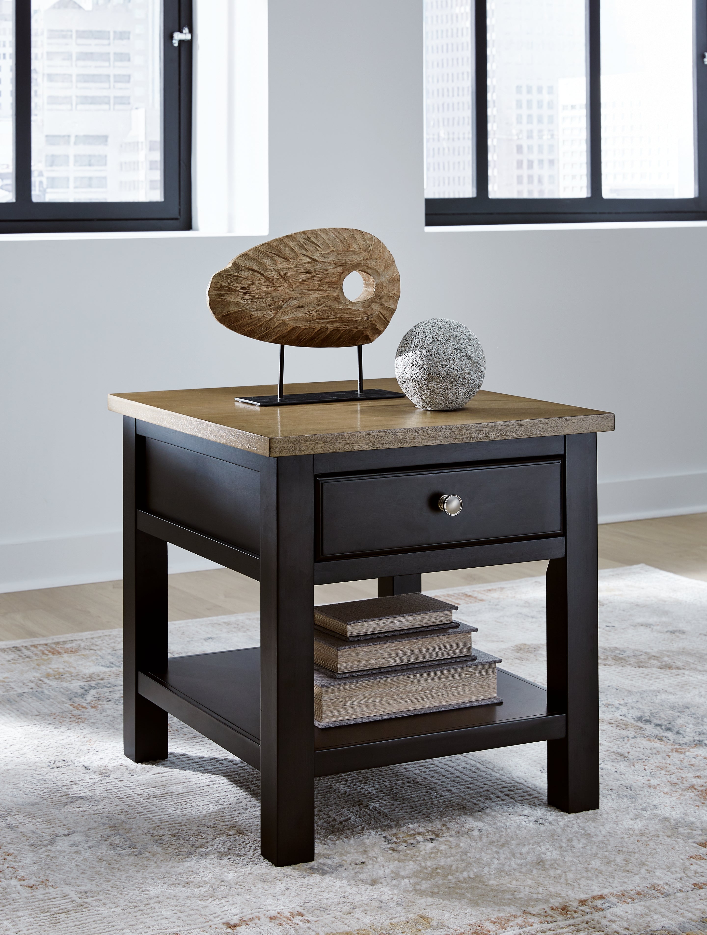 Elite Furniture Outlet - Ashley Furniture - Drazmine End Table - Rectangular End Table / Brown - T734-3