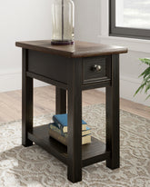 Elite Furniture Outlet - Ashley Furniture - Tyler Creek Chairside End Table - Chair Side End Table / Grayish Brown/Black - T736-107