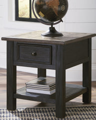 Elite Furniture Outlet - Ashley Furniture - Tyler Creek End Table - Rectangular End Table / Grayish Brown/Black - T736-3