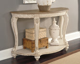 Elite Furniture Outlet - Ashley Furniture - Realyn Sofa Table - Sofa Table / White/Brown - T743-4