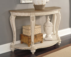 Elite Furniture Outlet - Ashley Furniture - Realyn Sofa Table - Sofa Table / White/Brown - T743-4