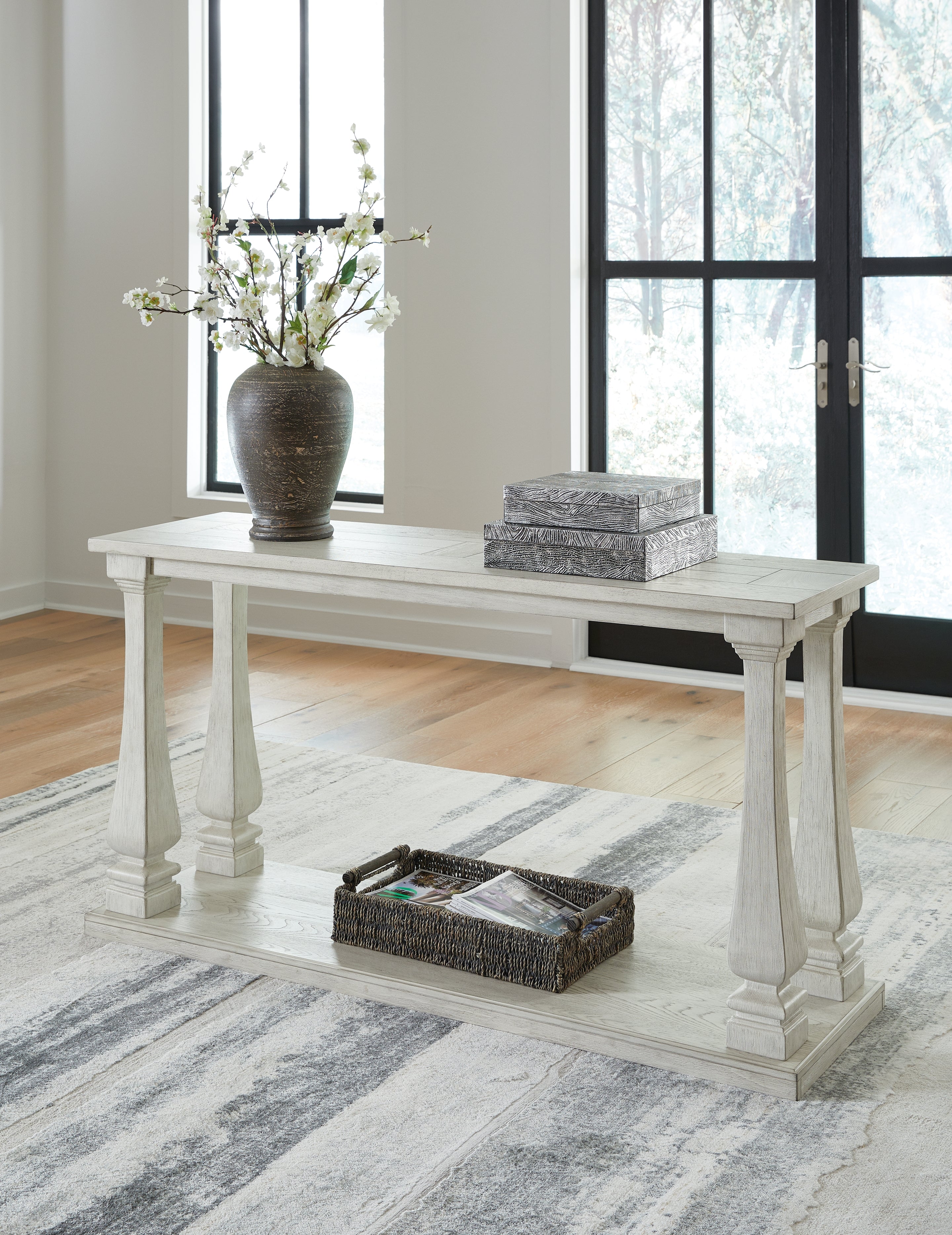 Elite Furniture Outlet - Ashley Furniture - Arlendyne Sofa Table - Sofa Table / Antique White - T747-4