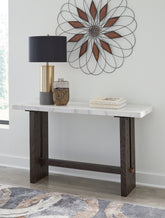 Elite Furniture Outlet - Ashley Furniture - Burkhaus Sofa Table - Sofa Table / White/Dark Brown - T779-4