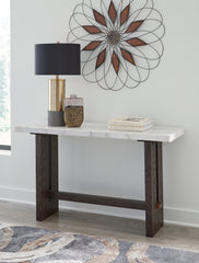 Elite Furniture Outlet - Ashley Furniture - Burkhaus Sofa Table - Sofa Table / White/Dark Brown - T779-4