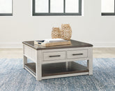 Elite Furniture Outlet - Ashley Furniture - Darborn Lift-Top Coffee Table - Lift Top Cocktail Table / Gray/Brown - T796-00