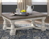 Elite Furniture Outlet - Ashley Furniture - Havalance Coffee Table - Rectangular Cocktail Table / Gray/White - T814-1