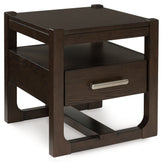 Elite Furniture Outlet - Ashley Furniture - Breckington End Table - Rectangular End Table / Dark Brown - T656-3