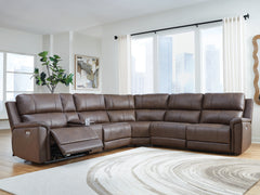 Elite Furniture Outlet - Ashley Furniture - Bleckley Sectional - 5-Piece Power Reclining Sectional / Espresso - PCU12001S4