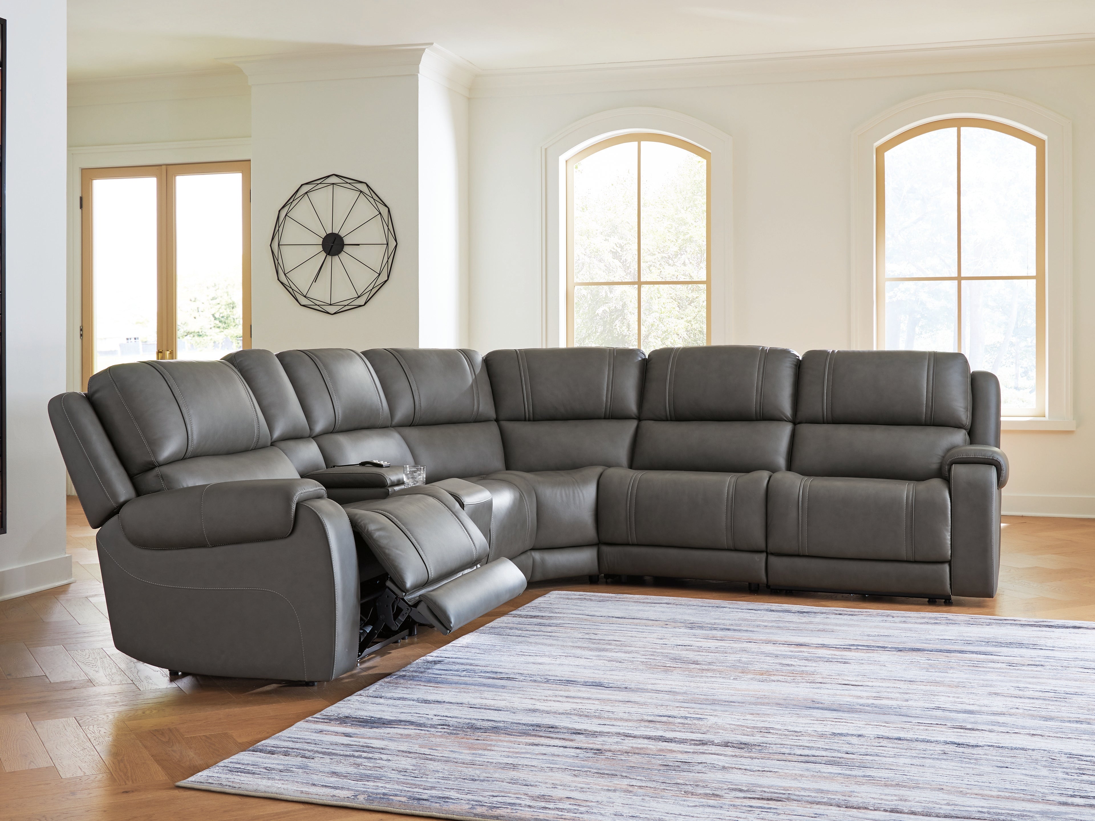 Elite Furniture Outlet - Ashley Furniture - 5Z - Pittson Sectional - 6-Piece Power Reclining Sectional - PCU12600S5