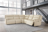 Elite Furniture Outlet - Ashley Furniture - Double Deal Sectional - 7-Piece Reclining Sectional with 2 Consoles / Almond - U13001S9