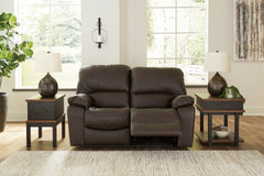 Elite Furniture Outlet - Ashley Furniture - Leesworth Living Room - Reclining Power Loveseat / Ocean - U4380974