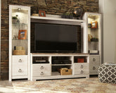 Elite Furniture Outlet - Ashley Furniture - Willowton Entertainment Center - Pier / Whitewash - W267-24
