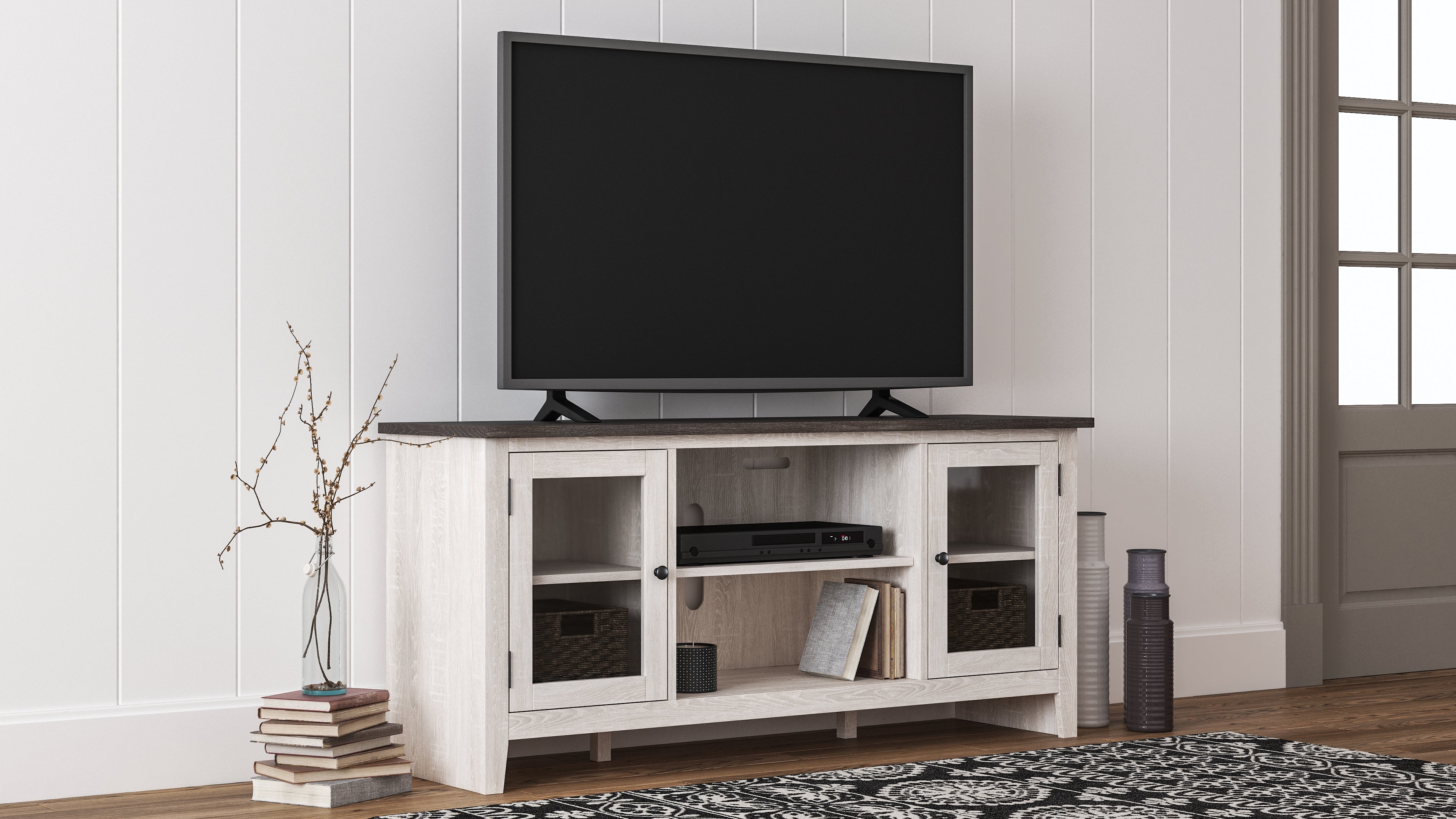 Elite Furniture Outlet - Ashley Furniture - Dorrinson 60" TV Stand - 60" / Two-tone - W287-68