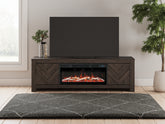 Elite Furniture Outlet - Ashley Furniture - Cayboni 71" TV Stand with Electric Fireplace - 71" TV Stand with Electric Fireplace / Black - W3789W1