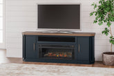 Elite Furniture Outlet - Ashley Furniture - Landocken 83" TV Stand with Electric Fireplace - 83" TV Stand with Electric Fireplace / Two-tone - W402W1
